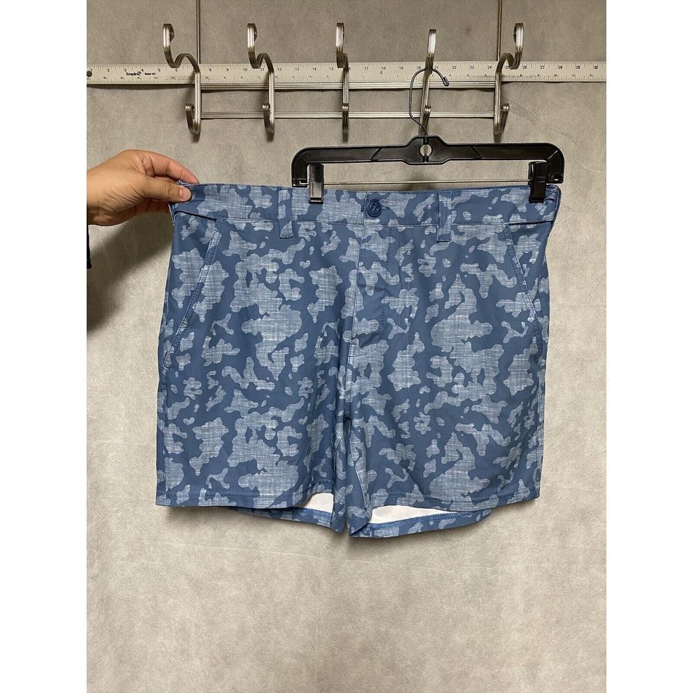 Huk Shorts Men XL Blue Camo Performance Fishing Board Swim Hybrid Hiking Outdoor